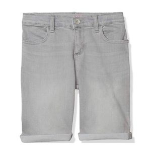 Roll Cuff Skimmer Shorts Gray